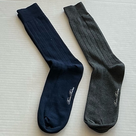 (2) Brooks Brothers Ribbed Crew Socks - Picture 1 of 9